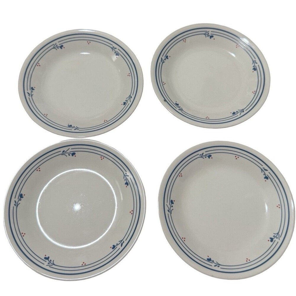 4 Vintage Corelle Corning Country Violets Bread Desert Plates 6¾"